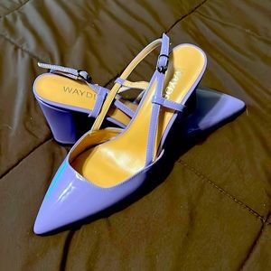 Lavender strap heels